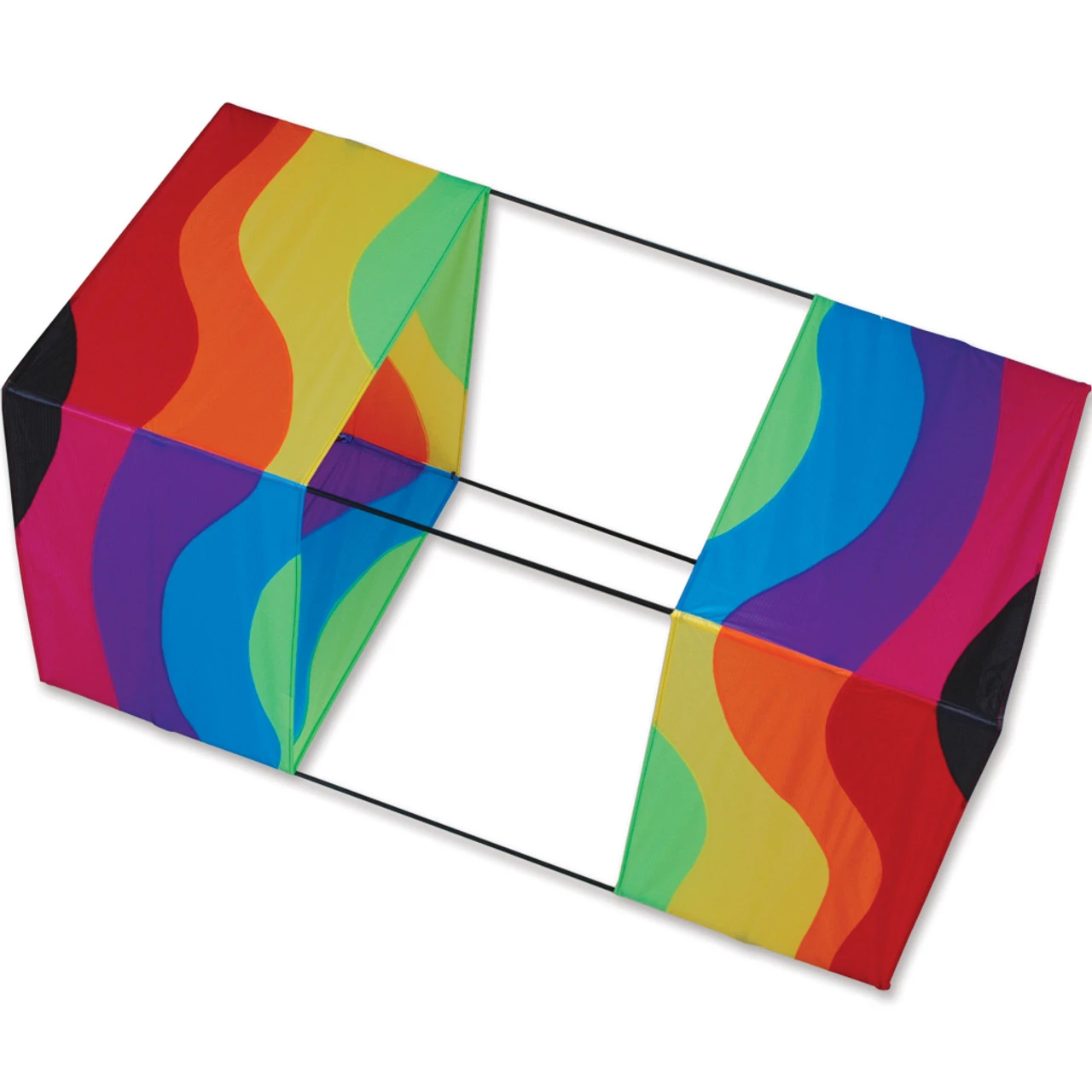Wavy Rainbow Traditional Box Kite 3 Wavy Rainbow Traditional Box Kite