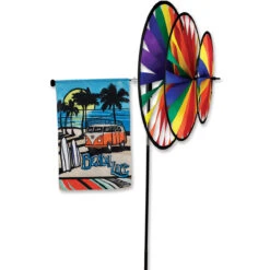 Premier® Rainbow Triple SpinnerFlag Pole