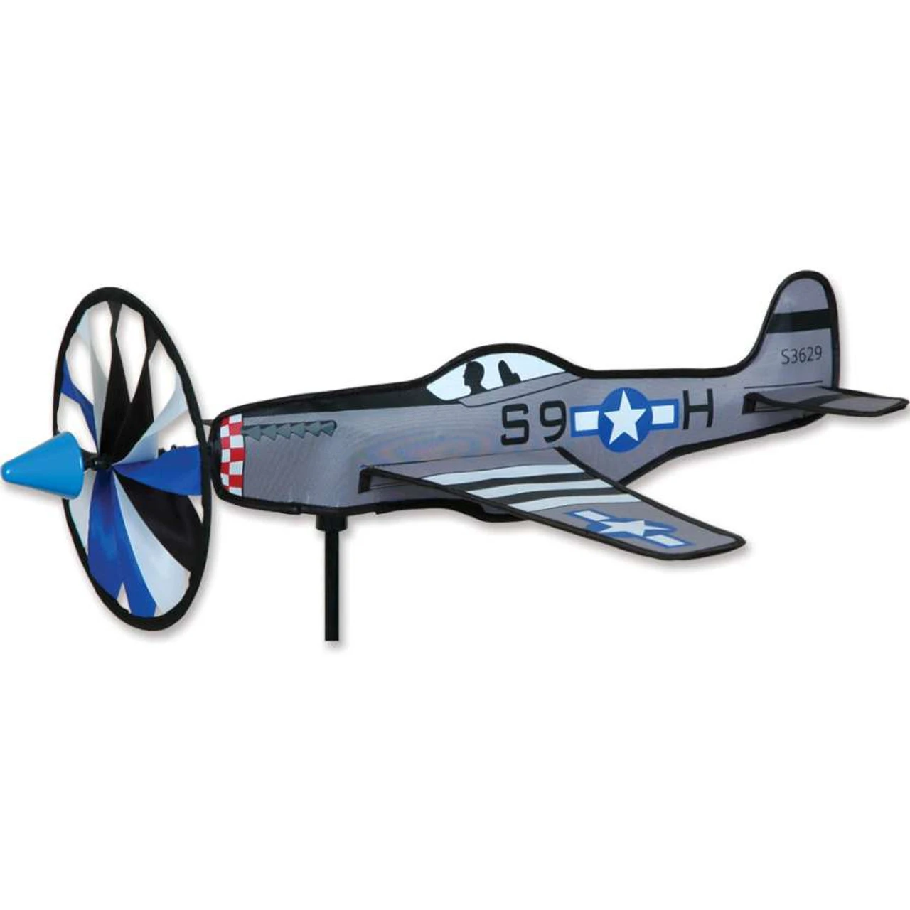 20" Lawn Spinner - P-51 Mustang 3 20" Lawn Spinner - P-51 Mustang