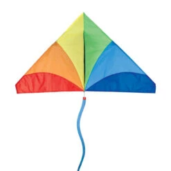56 In. Delta Kite - Traditional Rainbow