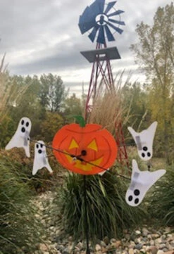 Premier® Lawn Spinner - 10" Pumpkin & Ghosts Whirligig Spinner -Default Template 6 IMG 4782 66508.1603209833